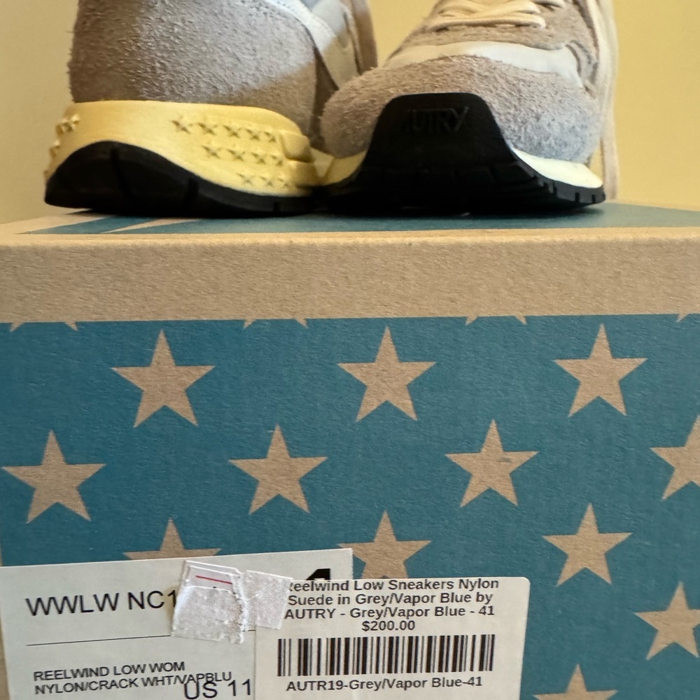 Autry Grey and Blue Sneakers